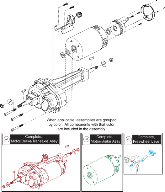 Pride Pursuit Sport 36 Volt (MV714) - Drive Assembly