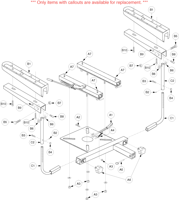Pride Wrangler (PMV 600) - Seat Frame
