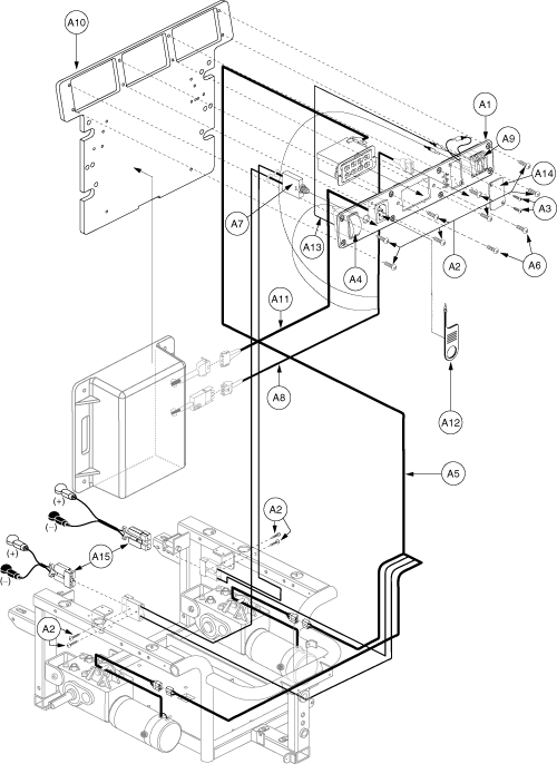 Jazzy 1122 - Electronics Tray / Modules - Vsi - No Power Seat Opt. - Units Manufactured W/ On Board Chargers