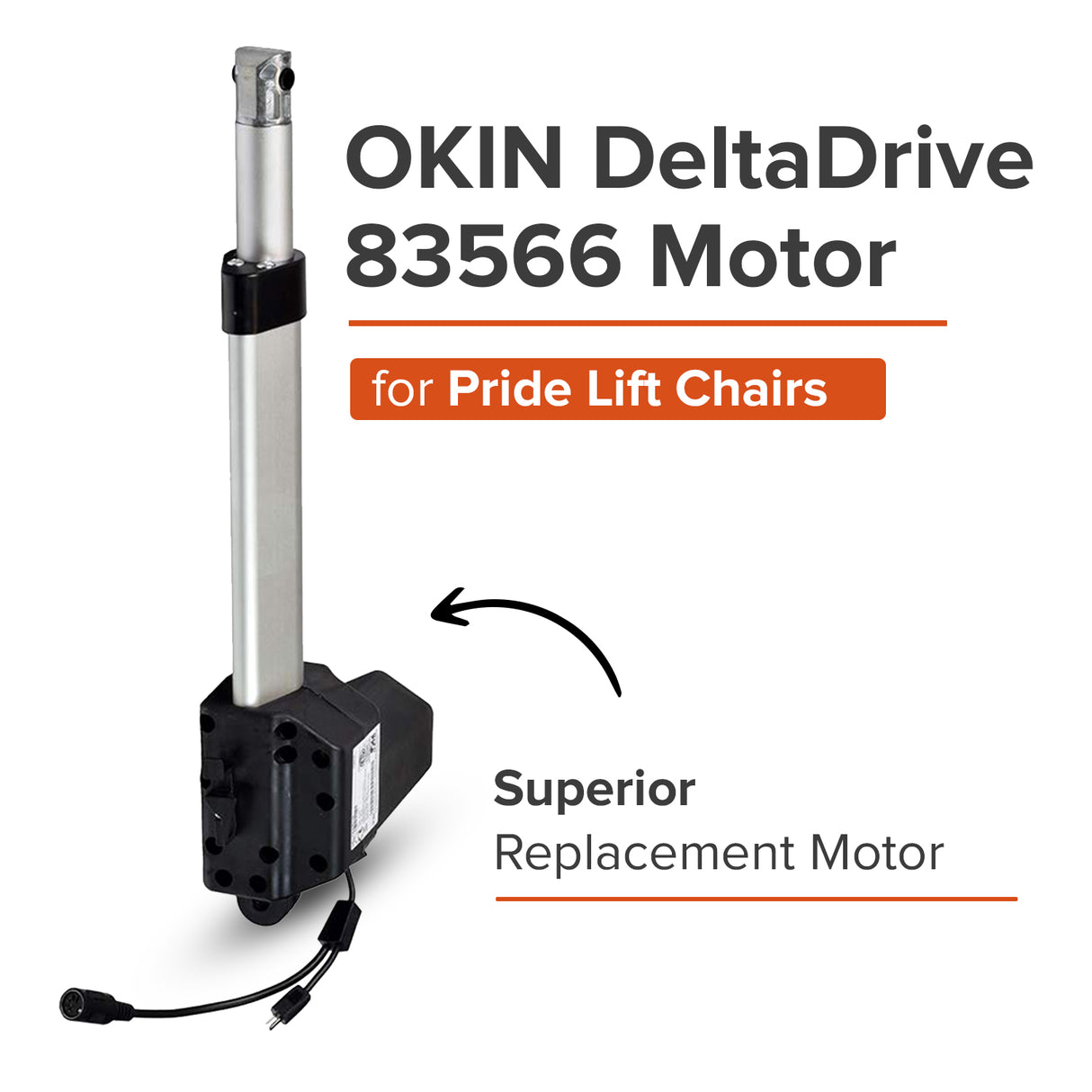 OKIN DeltaDrive 83566 Motor for Pride Lift Chairs (MOT152486)