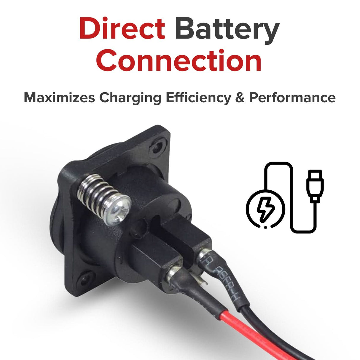 XLR Off-Board Battery Charging Port with Cover & Wires