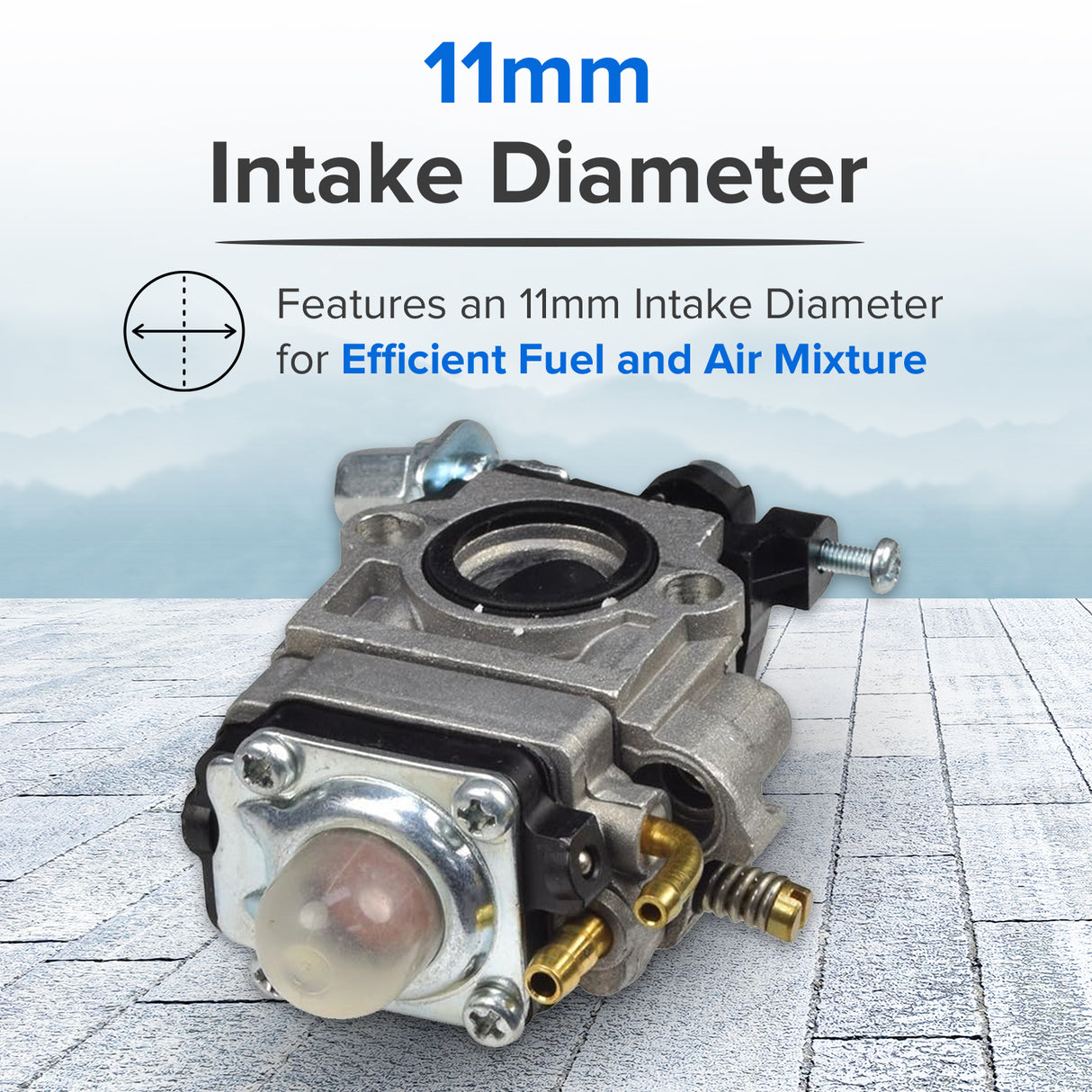 11 mm Carburetor for 33cc, 36cc, & 43cc Scooters, Mini Quads, & Pocket Bikes