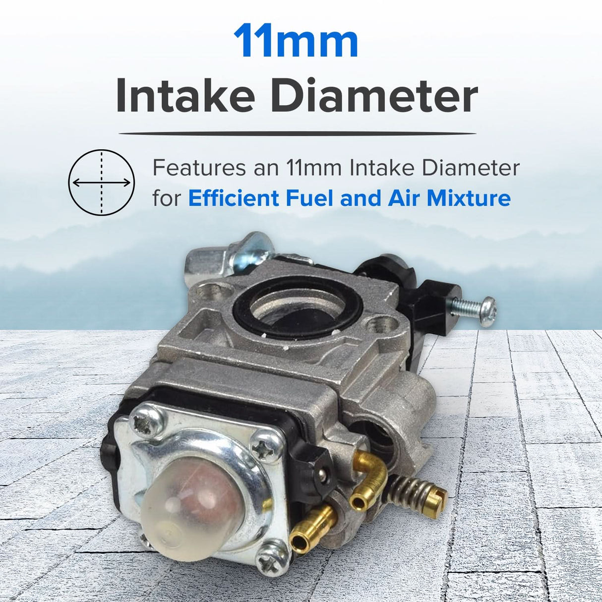 11 mm Carburetor for 33cc, 36cc, & 43cc Scooters, Mini Quads, & Pocket Bikes