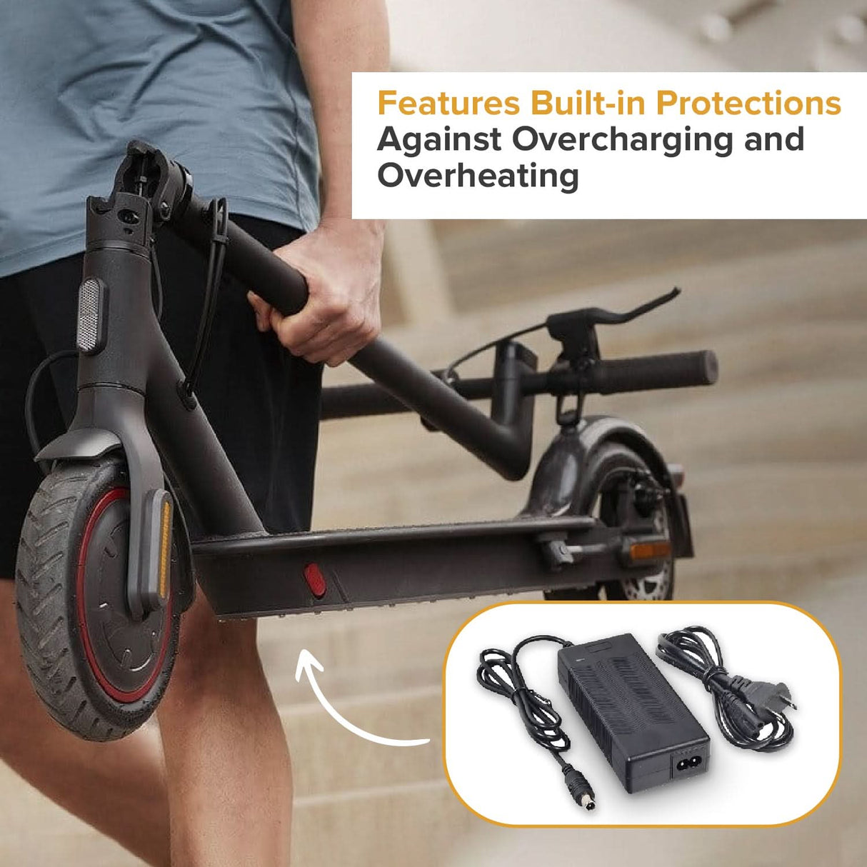 42 Volt Coaxial Battery Charger for Bird Electric Scooters