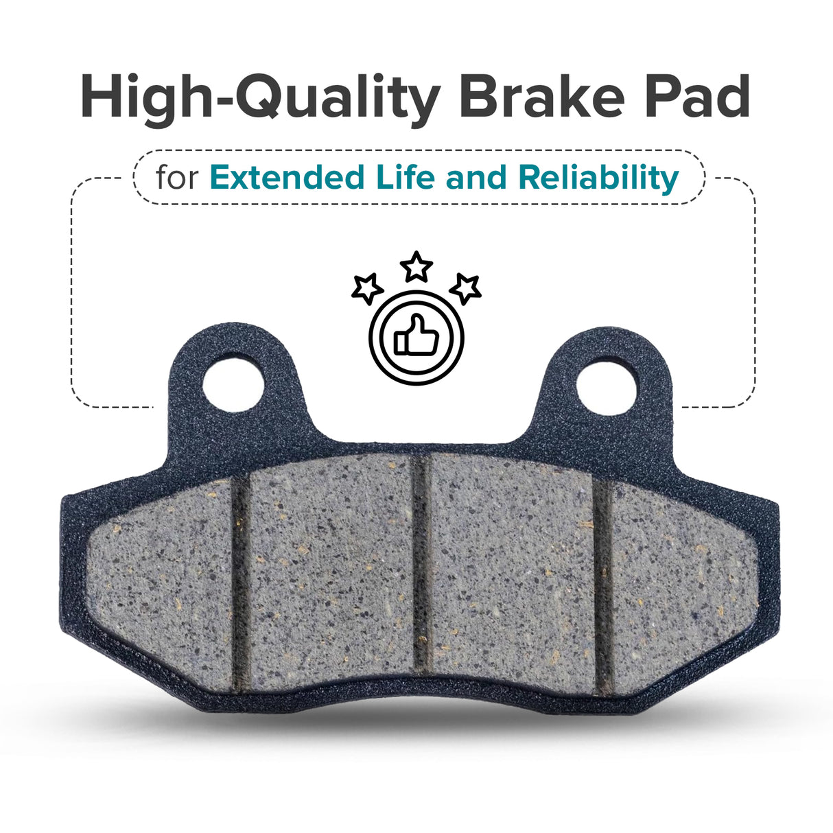 Disc Brake Pads with 40 mm Hole Spacing for 150cc - 250cc Scooters, ATVs, Dirt Bikes, & Go-Karts