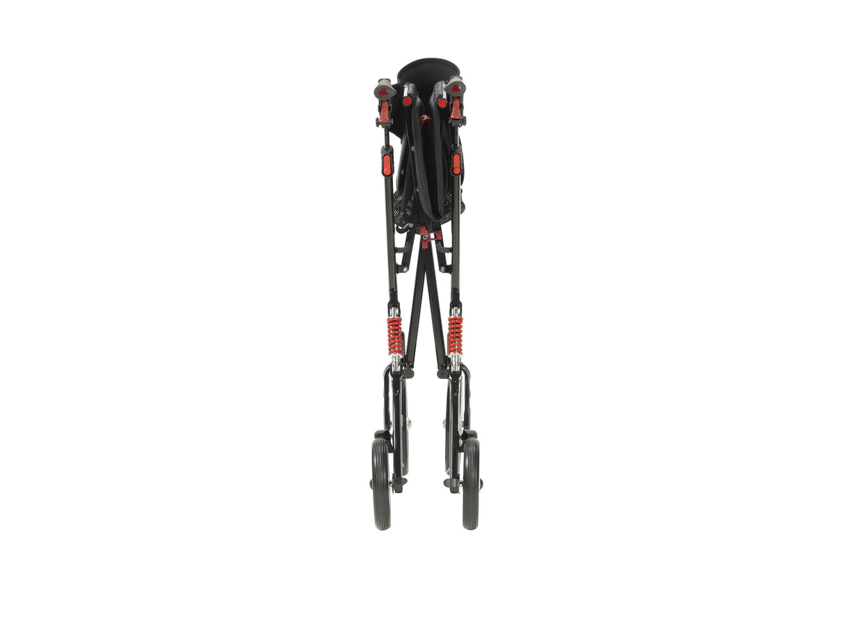 Nitro Euro Style Rollator Rolling Walker, Heavy Duty, Black