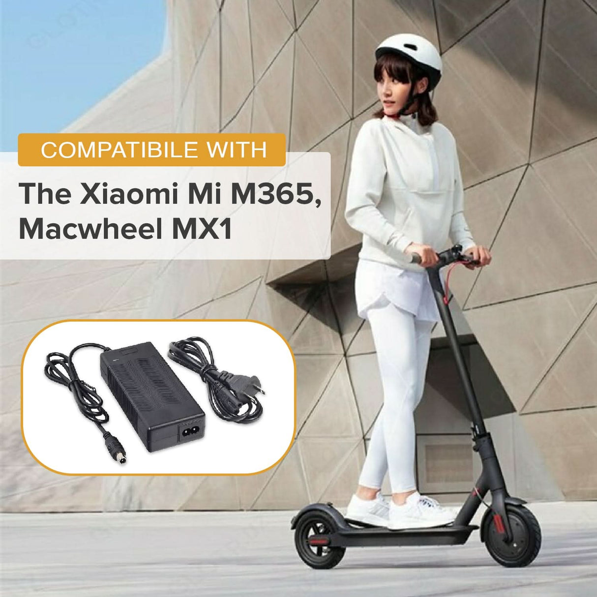 42 Volt Coaxial Battery Charger for the Xiaomi Mi M365 (UL Certified)