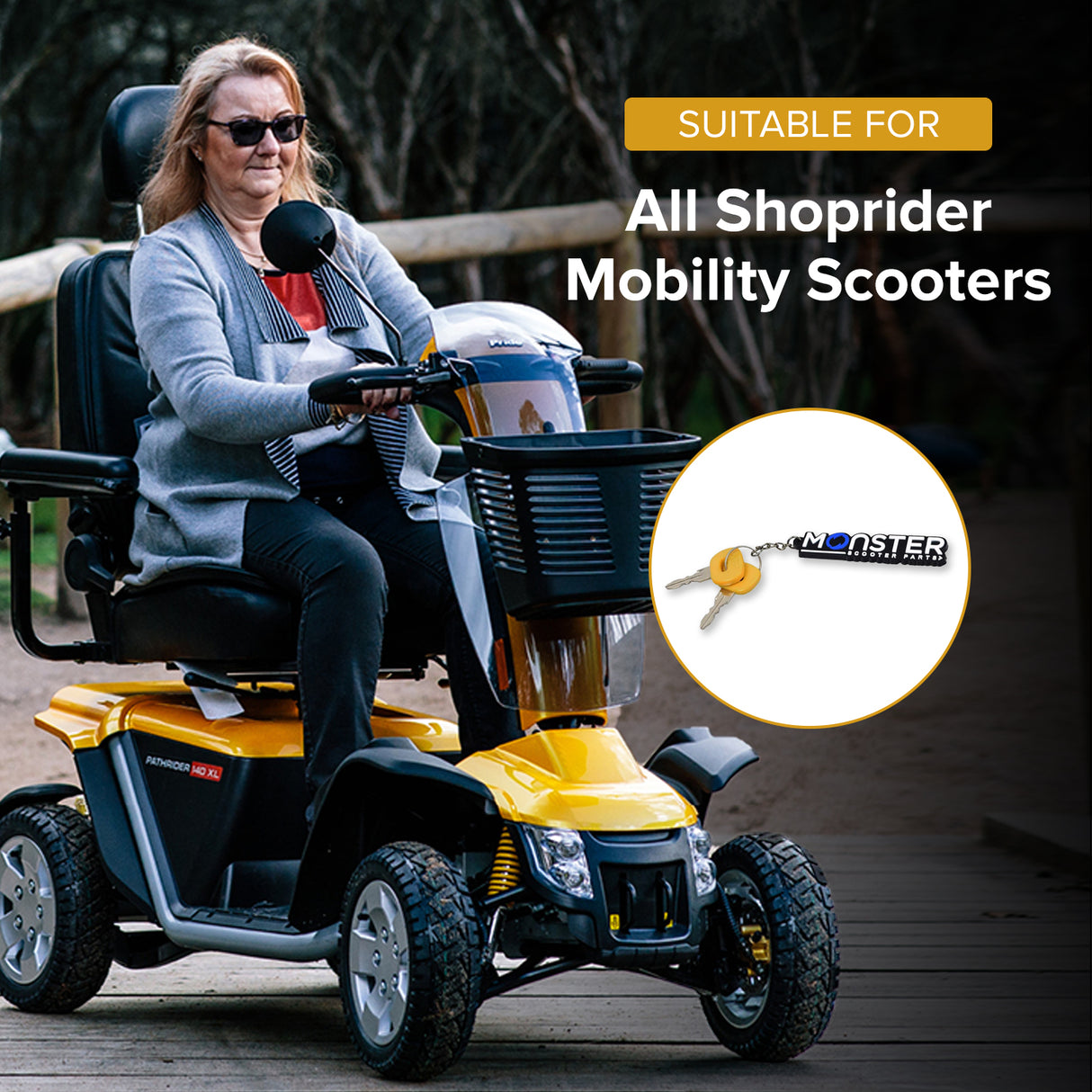 Keys for Shoprider Mobility Scooters (Set of 2) (206112-88103)