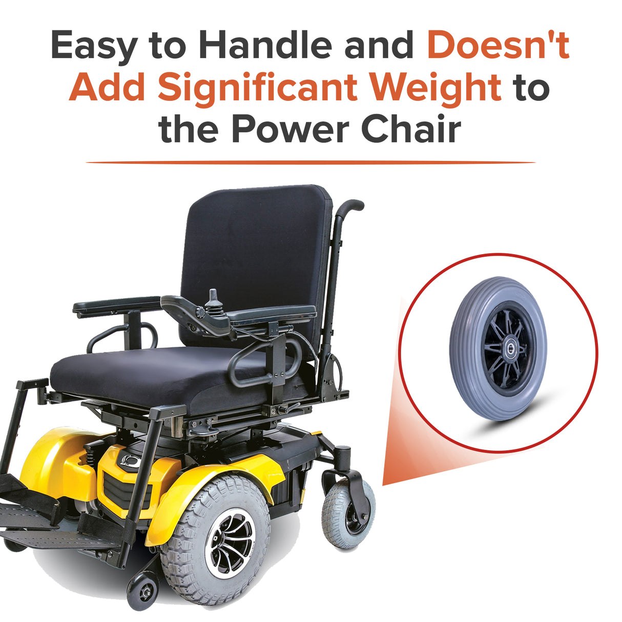 6" Front Anti-Tip Wheel Assembly for Jazzy, Jet, and Quantum Power Chairs