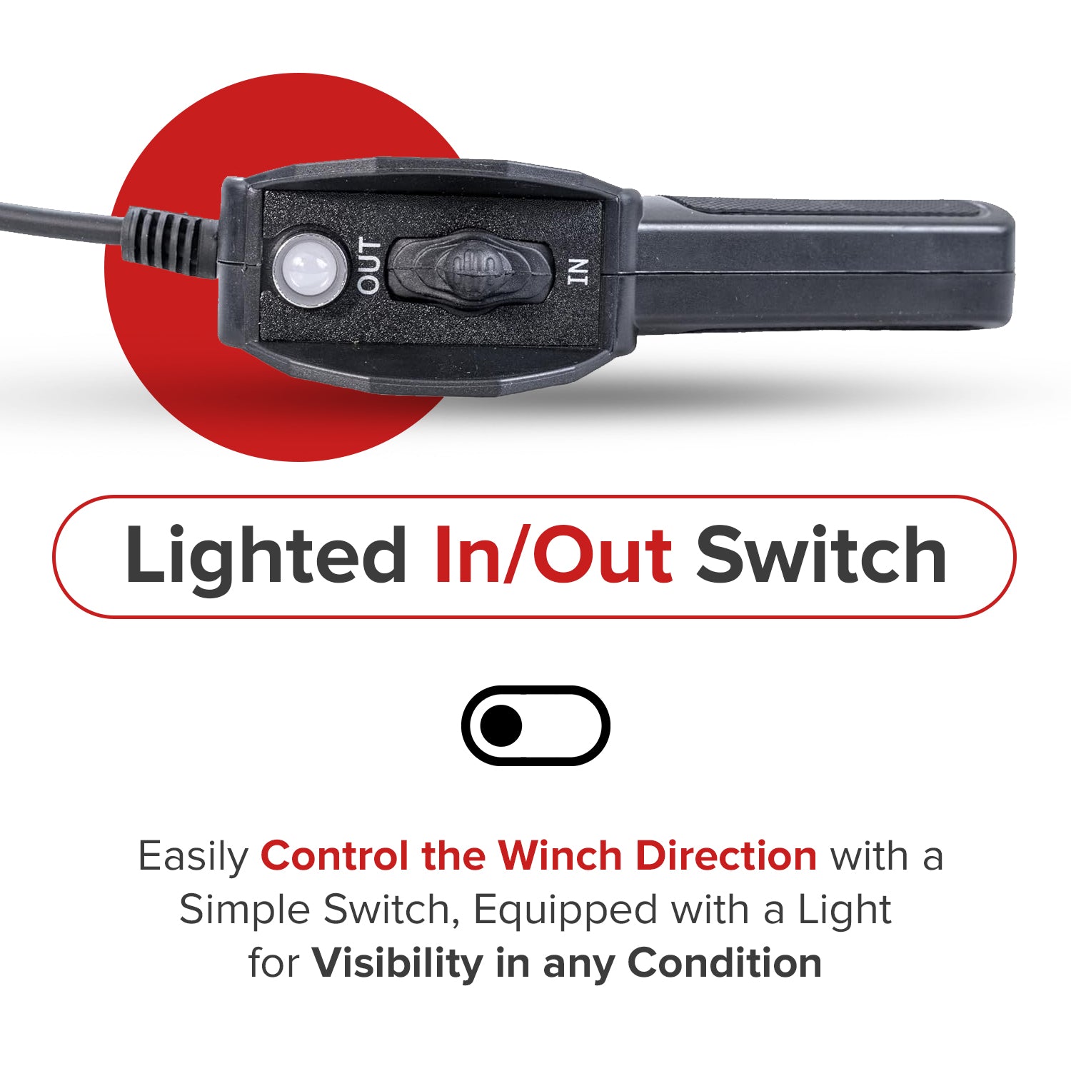 Runva Winch Hand Control Remote for Hisun ATVs & UTVs