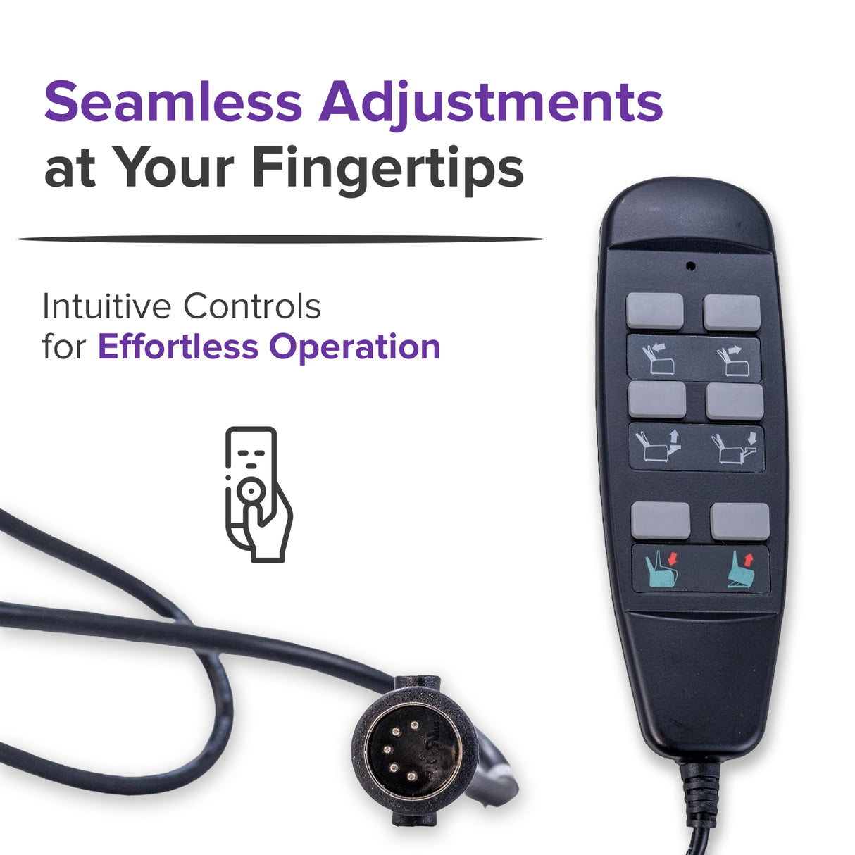 6-Button Hand Control for the Mega Motion FC101 Lift Chair (ELE122509)