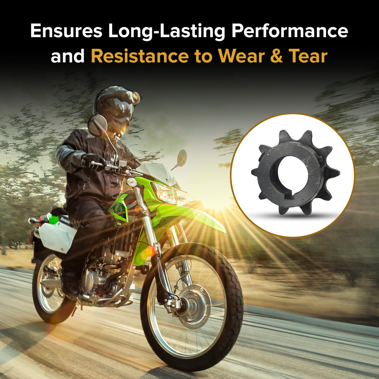 #40/41 Chain - 10 Tooth Jackshaft Sprocket Gear with a 3/4" Bore for Go-Karts & Mini Bikes