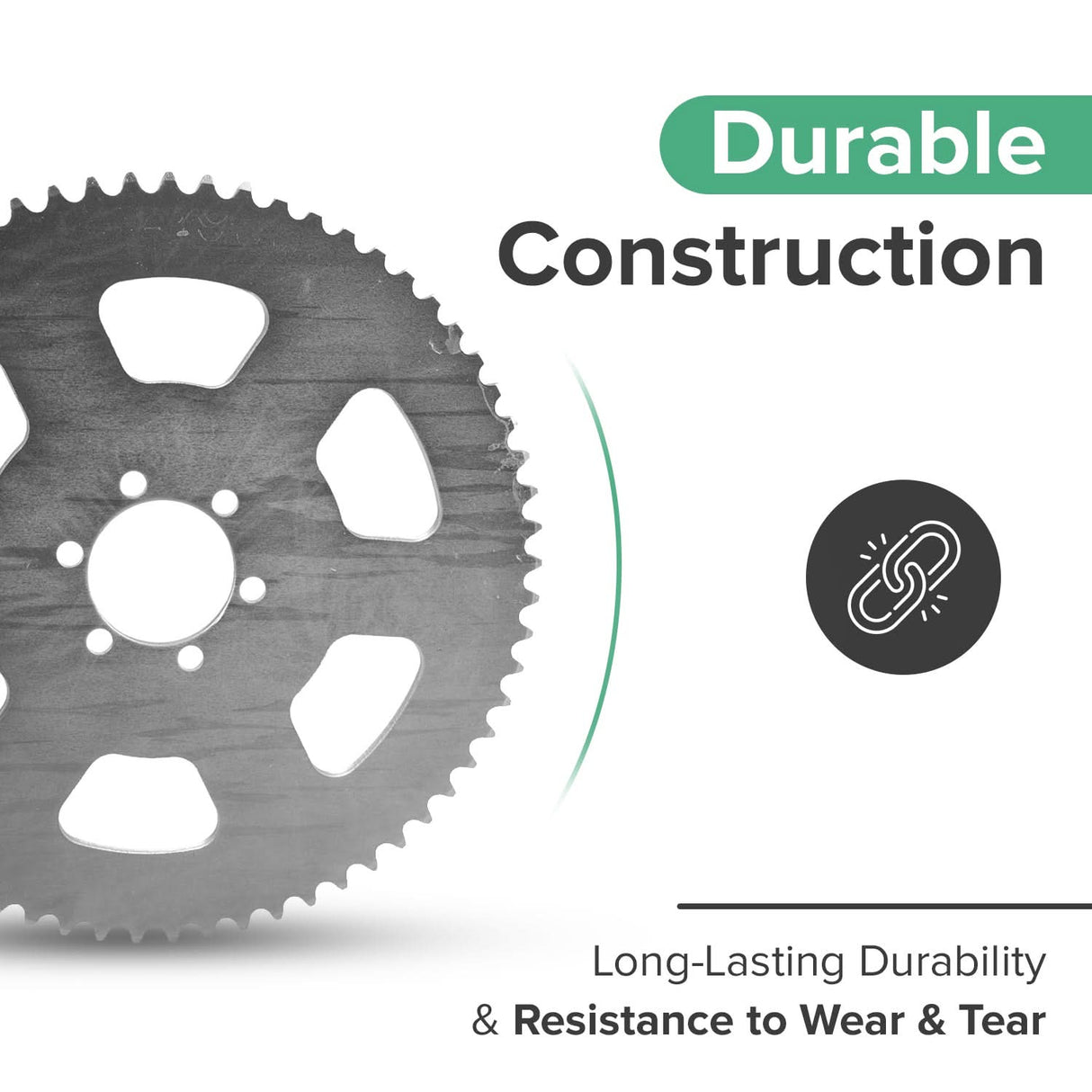 65T #35 Chain Sprocket with 1-1/2" Bore for Go-Karts, Mini Bikes, & ATVs