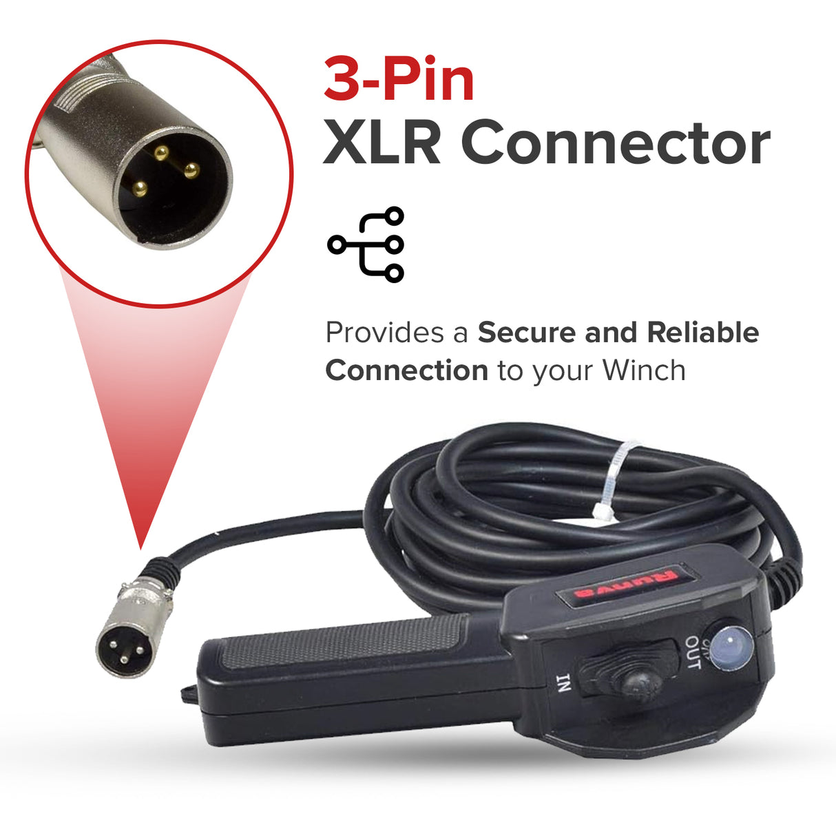 Runva Winch Hand Control Remote for Hisun ATVs & UTVs