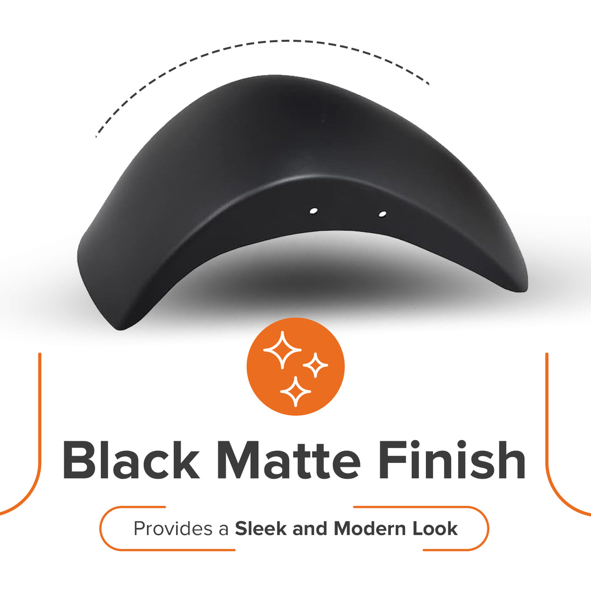 Black Front Fender for the Coleman RB100 105cc Mini Bike