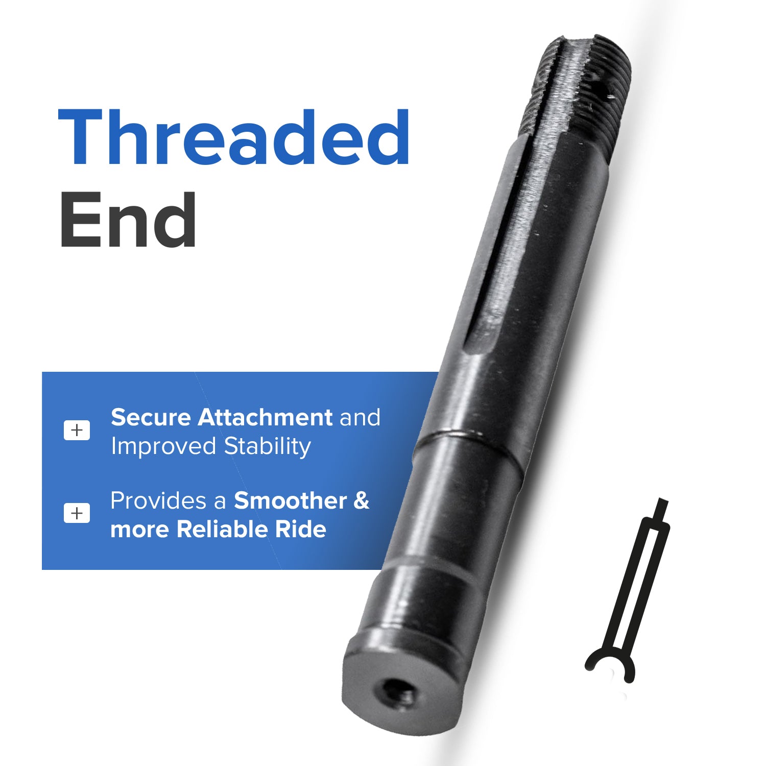 Jackshaft Threaded Shaft for the Coleman CT200U Trail & CT200U-EX Mini Bikes