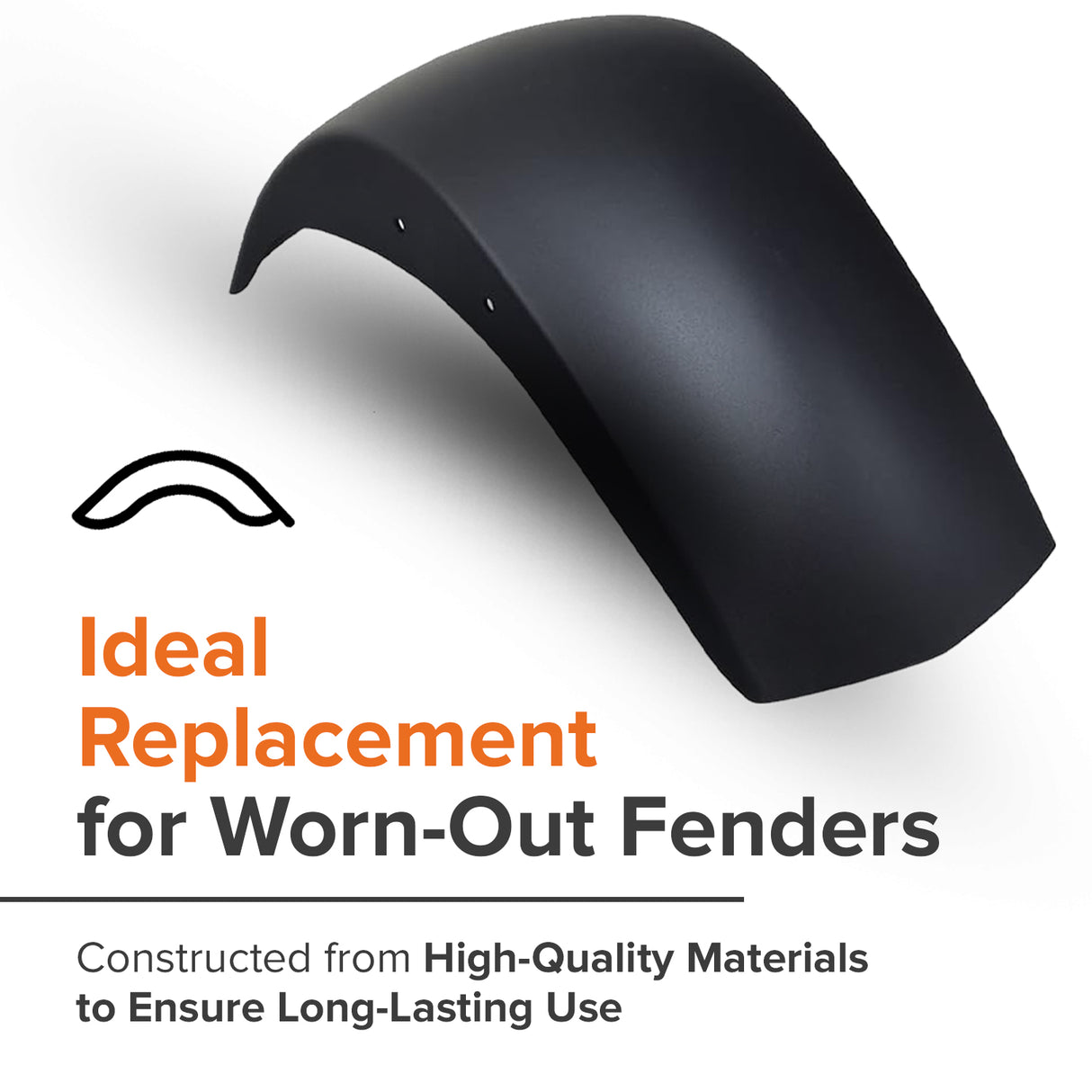 Black Front Fender for the Coleman RB100 105cc Mini Bike