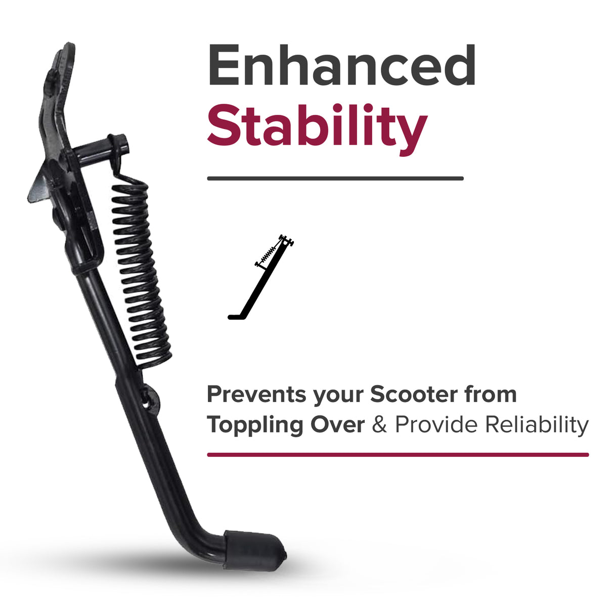 Kickstand for Currie Electric Scooters with 12-1/2" Tires