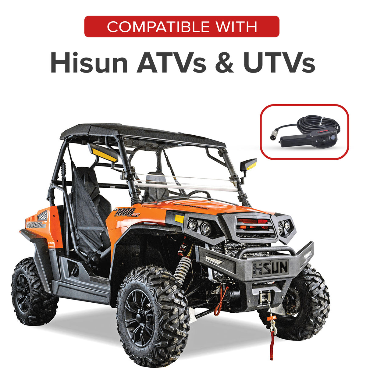 Runva Winch Hand Control Remote for Hisun ATVs & UTVs