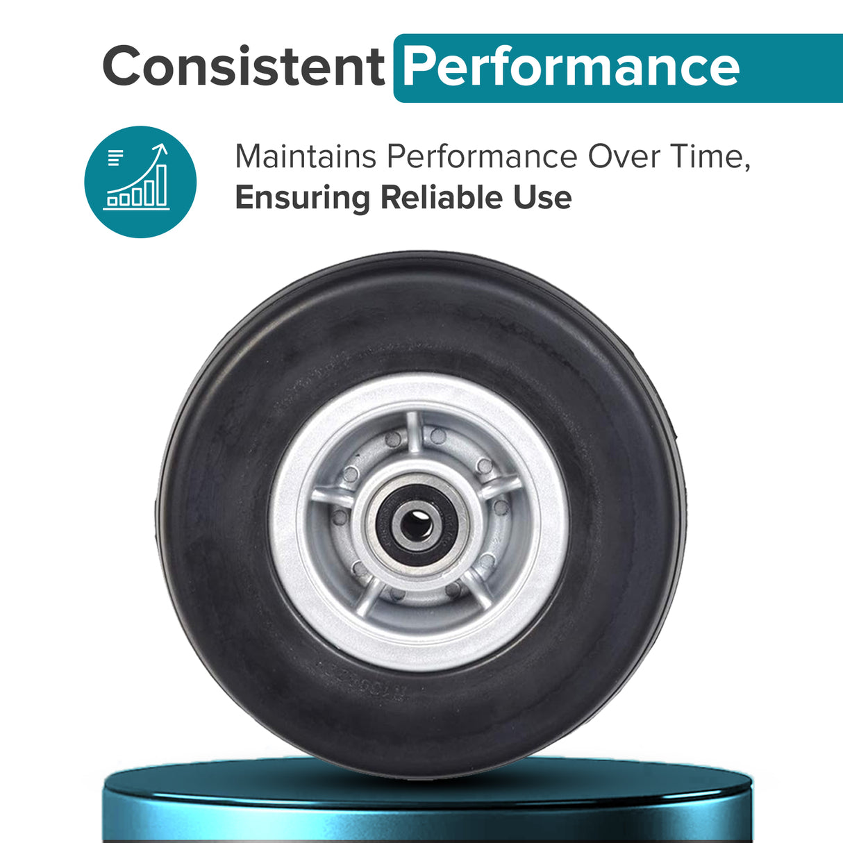 6"x2" Low Impact Caster Wheel Assembly with Black Tire for the Jazzy 600 ES (WHLASMB2131)