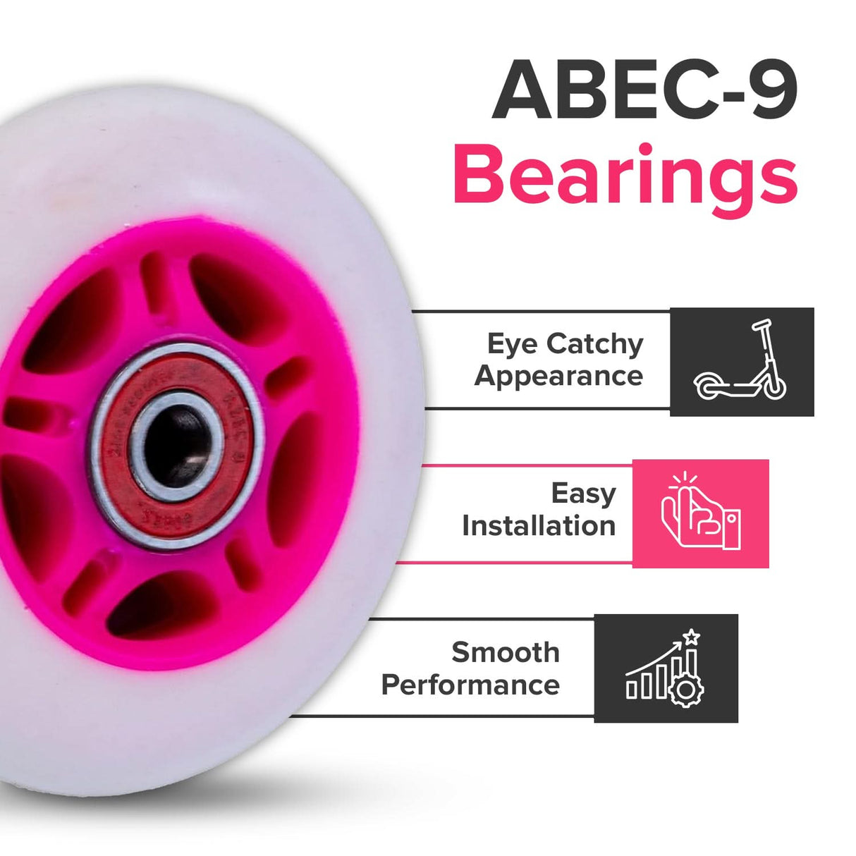 76 mm Wheels for the Razor FlashRider 360 and RipRider 360 (Set of 2)