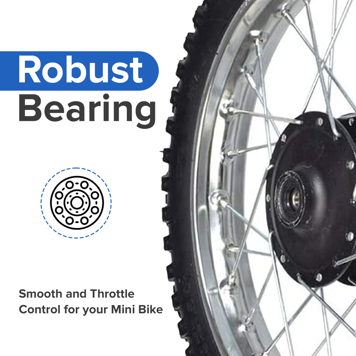 14" (2.50-14) Front Wheel Assembly for Dirt Bikes