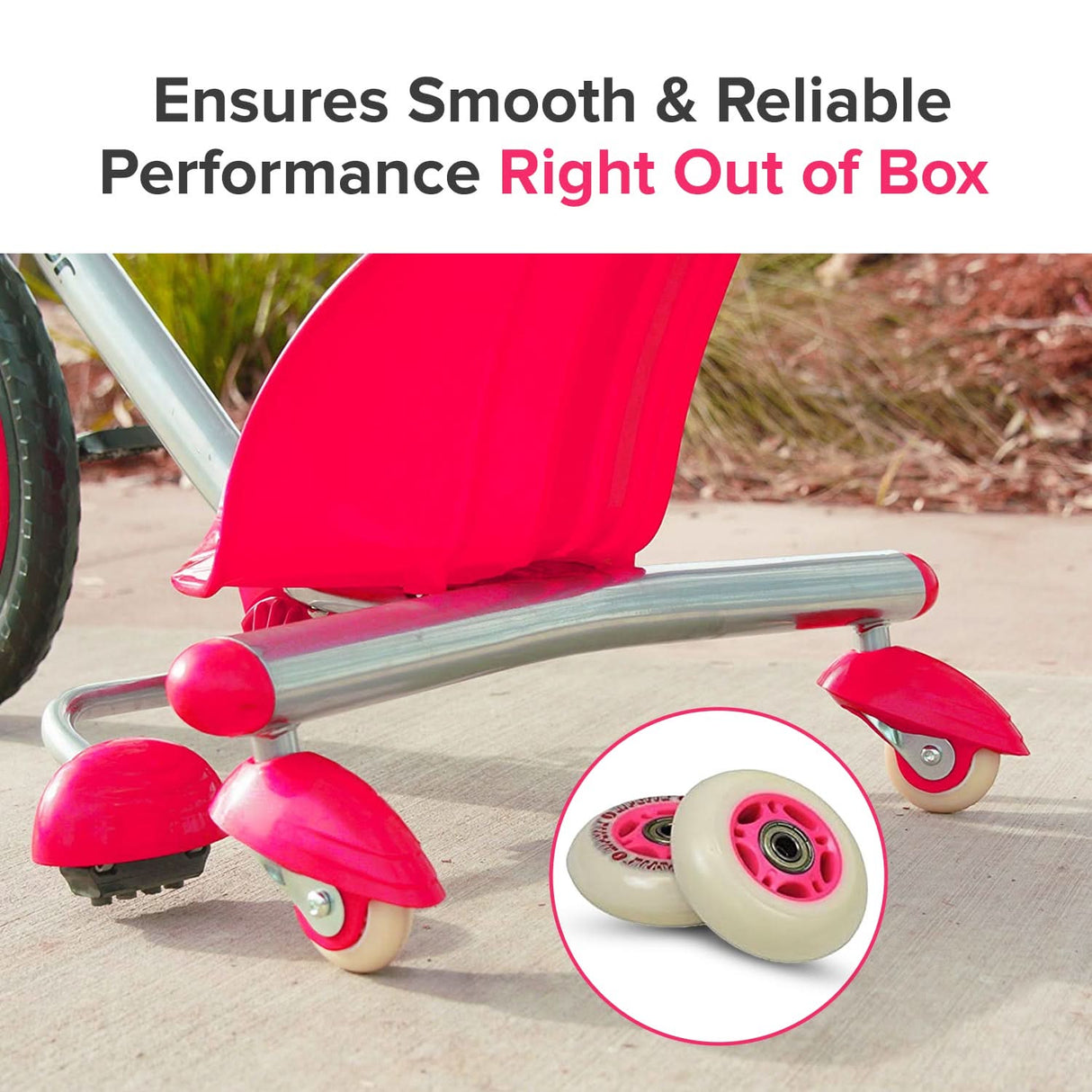 76 mm Scooter Wheels with Bearings (Set of 2)