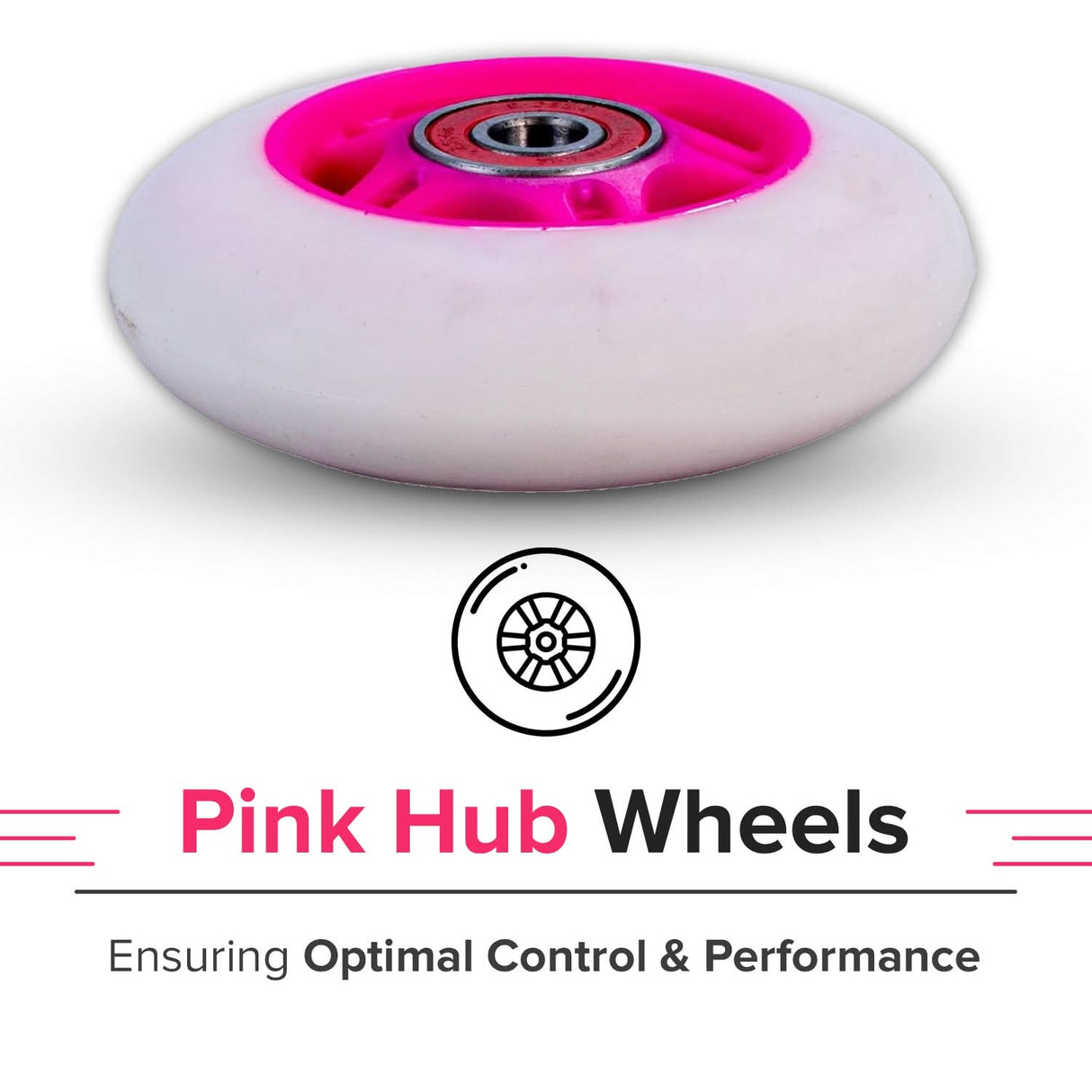 76 mm Scooter Wheels with Bearings (Set of 2)