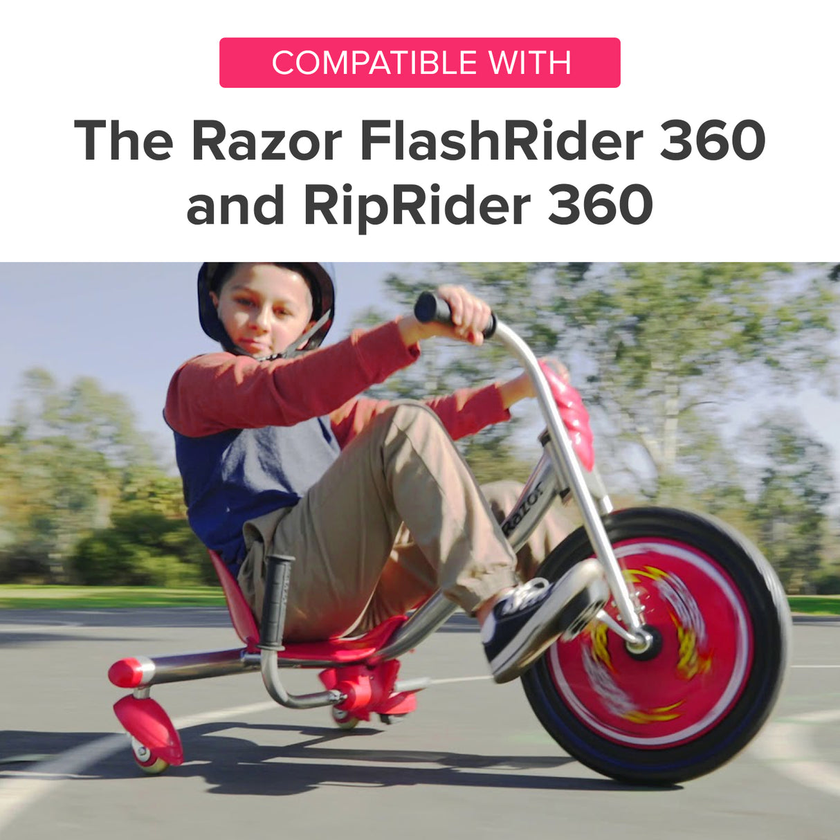 76 mm x 24 mm Caster Wheels for the Razor Crazy Cart (V1-6) & Crazy Cart XL (V1-2) (Set of 2)