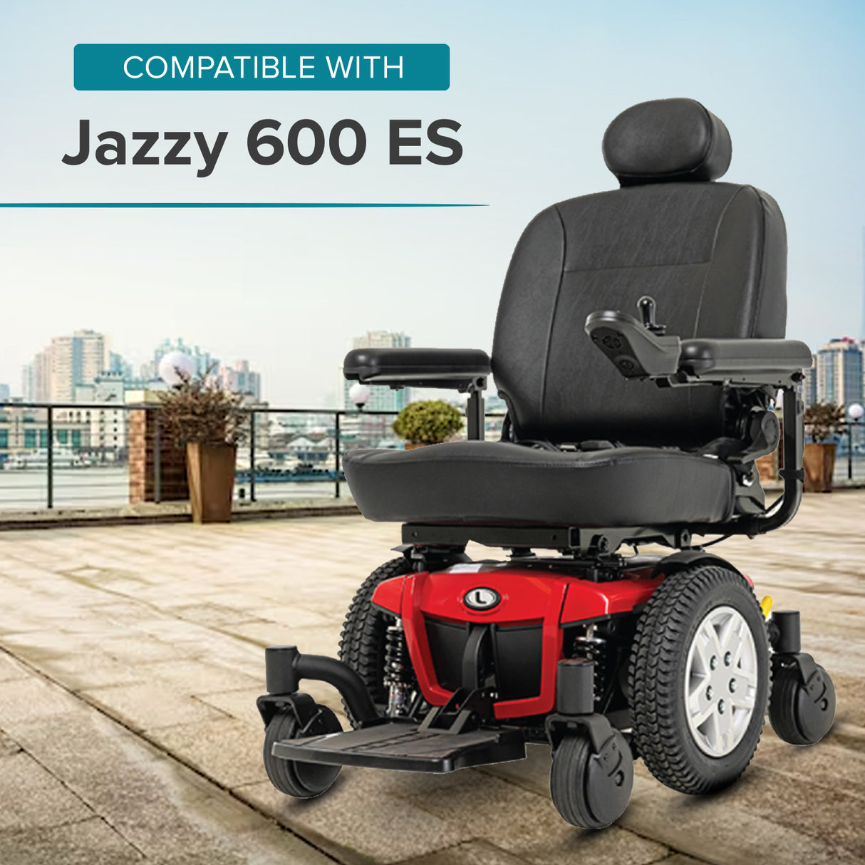 6"x2" Low Impact Caster Wheel Assembly with Black Tire for the Jazzy 600 ES (WHLASMB2131)