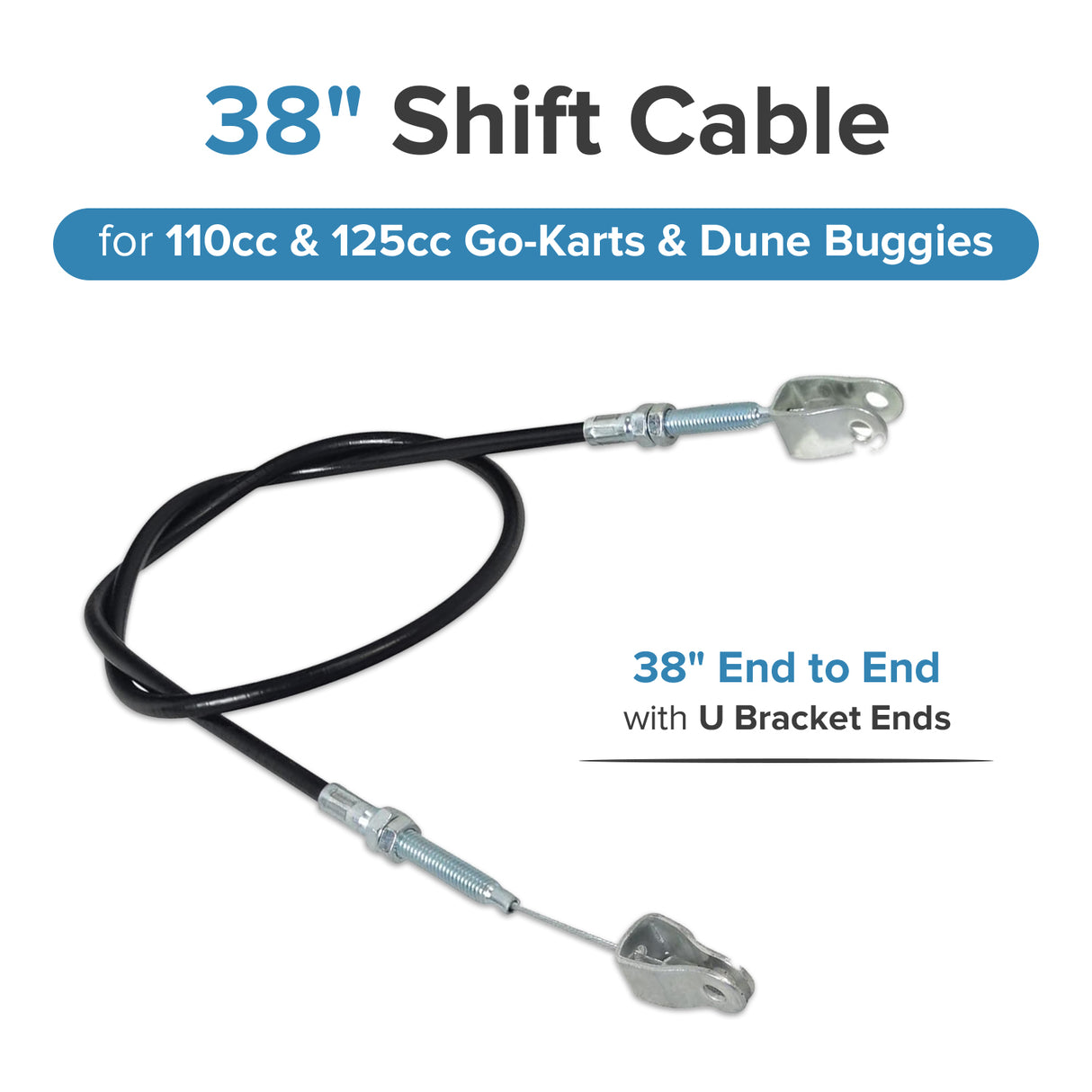 38" Shift Cable for 110cc & 125cc Go-Karts & Dune Buggies