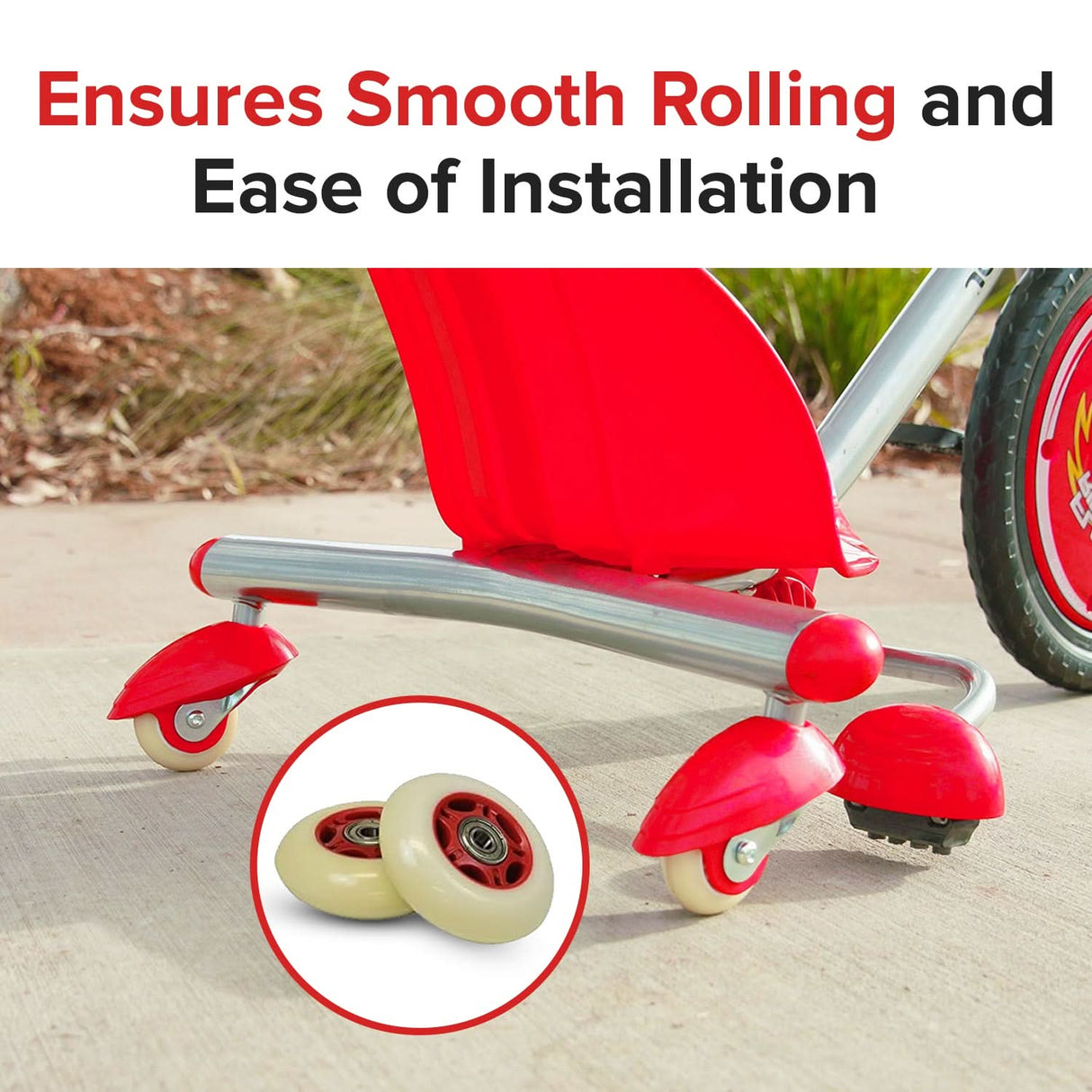 Rear Caster Wheels for the Razor PowerRider 360 (Set of 2)