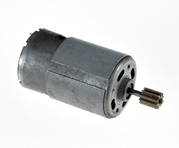 6 Volt Motor for Razor Bumper Buggie, showing a close-up of a small metal motor with a gear, designed as an OEM replacement part for children's electric ride-on vehicles.