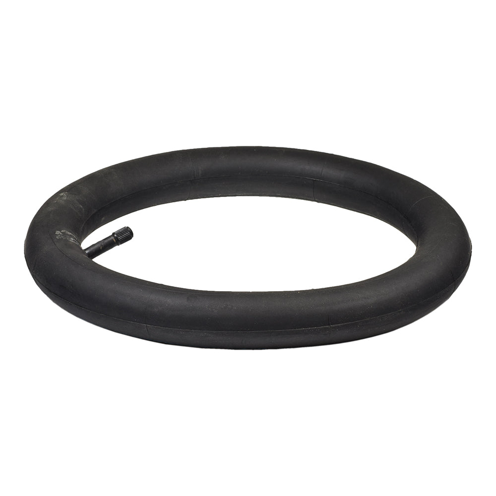 12-1/2 x 2-1/4 Scooter Inner Tube with Straight Valve Stem, shown as a black rubber ring with a central tube, compatible with various electric scooters.