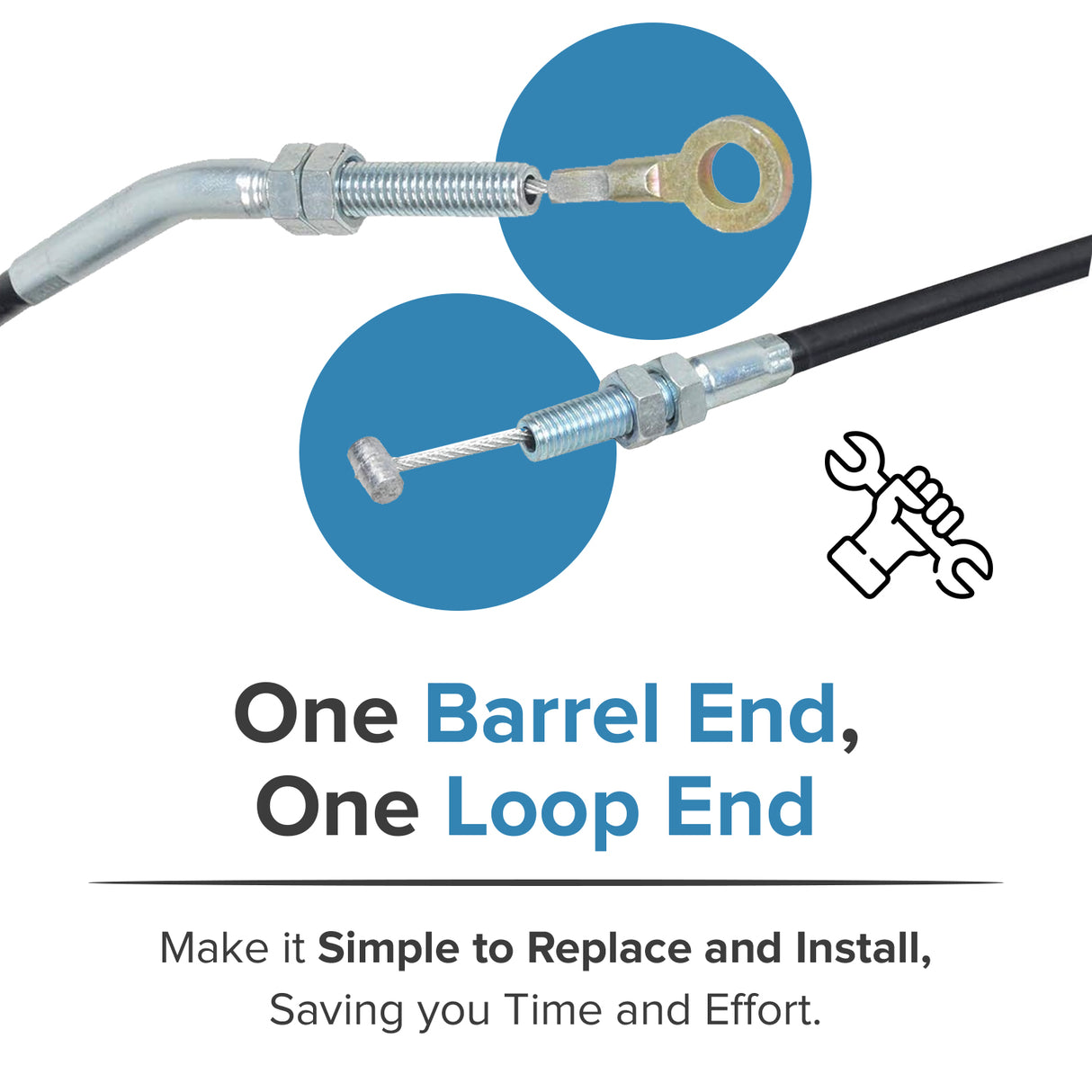 Parking Brake Cable for 49cc, 110cc, & 125cc Kandi Go-Karts & Dune Buggies