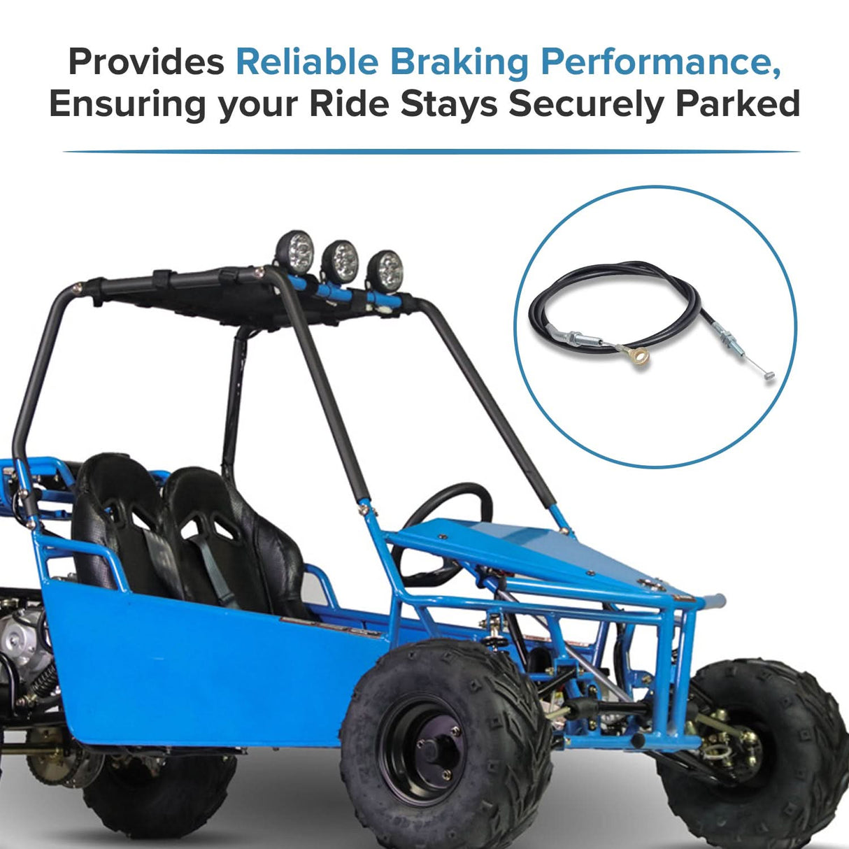 Parking Brake Cable for 49cc, 110cc, & 125cc Kandi Go-Karts & Dune Buggies