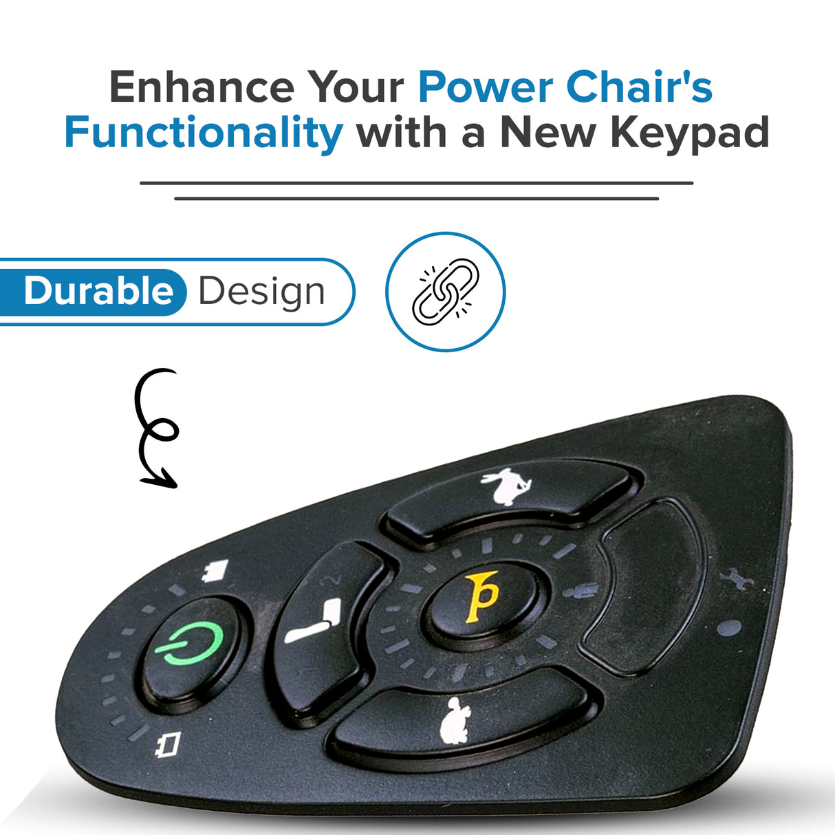 Keypad with Actuator Buttons for the 5 Key Dynamic Shark DK-REMD11 and MK5 SPJ+ Joystick