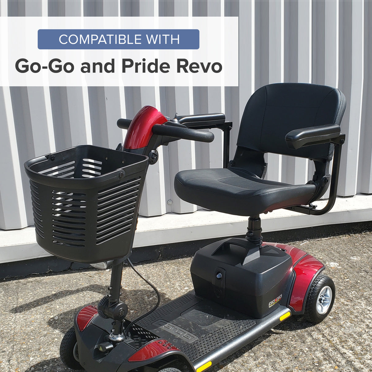 Black Vinyl Seat Base for Go-Go and Pride Revo (SC60/SC63/SC64) Mobility Scooters (SETBASE2546)