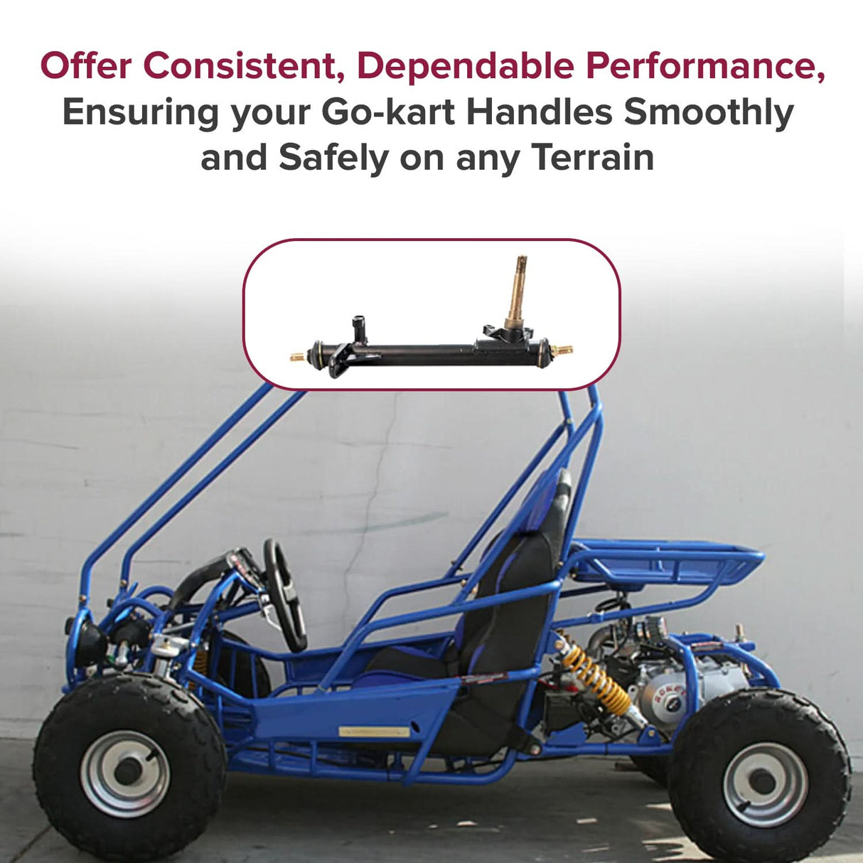 Left & Right Strut Spindle for Kandi 110GKG-2 & TaoTao GK110 Go-Karts (Pair)