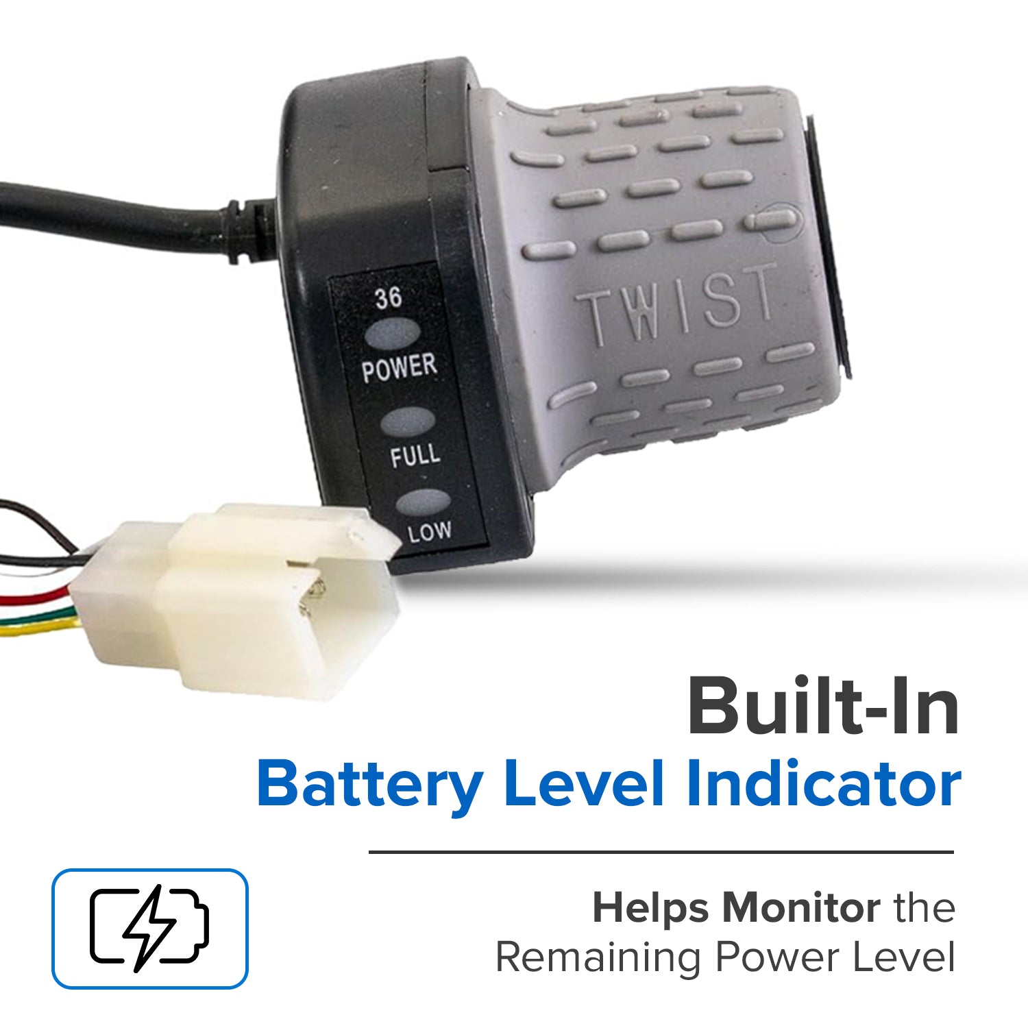 Variable Speed 6-Wire Twist Grip Throttle for the Razor SX500 Dirt Rocket, RSF650 Dirt Rocket, and Indian eFTR Jr Mini Bike (Versions 1+)