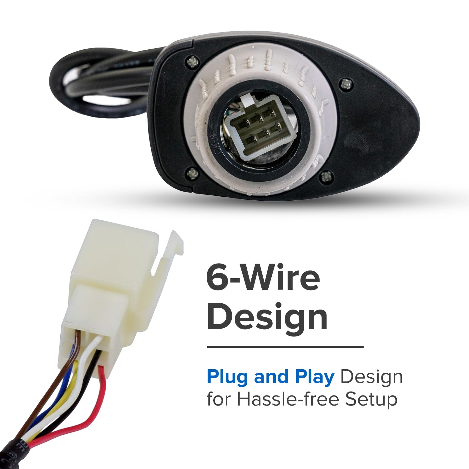 Variable Speed 6-Wire Twist Grip Throttle for the Razor SX500 Dirt Rocket, RSF650 Dirt Rocket, and Indian eFTR Jr Mini Bike (Versions 1+)