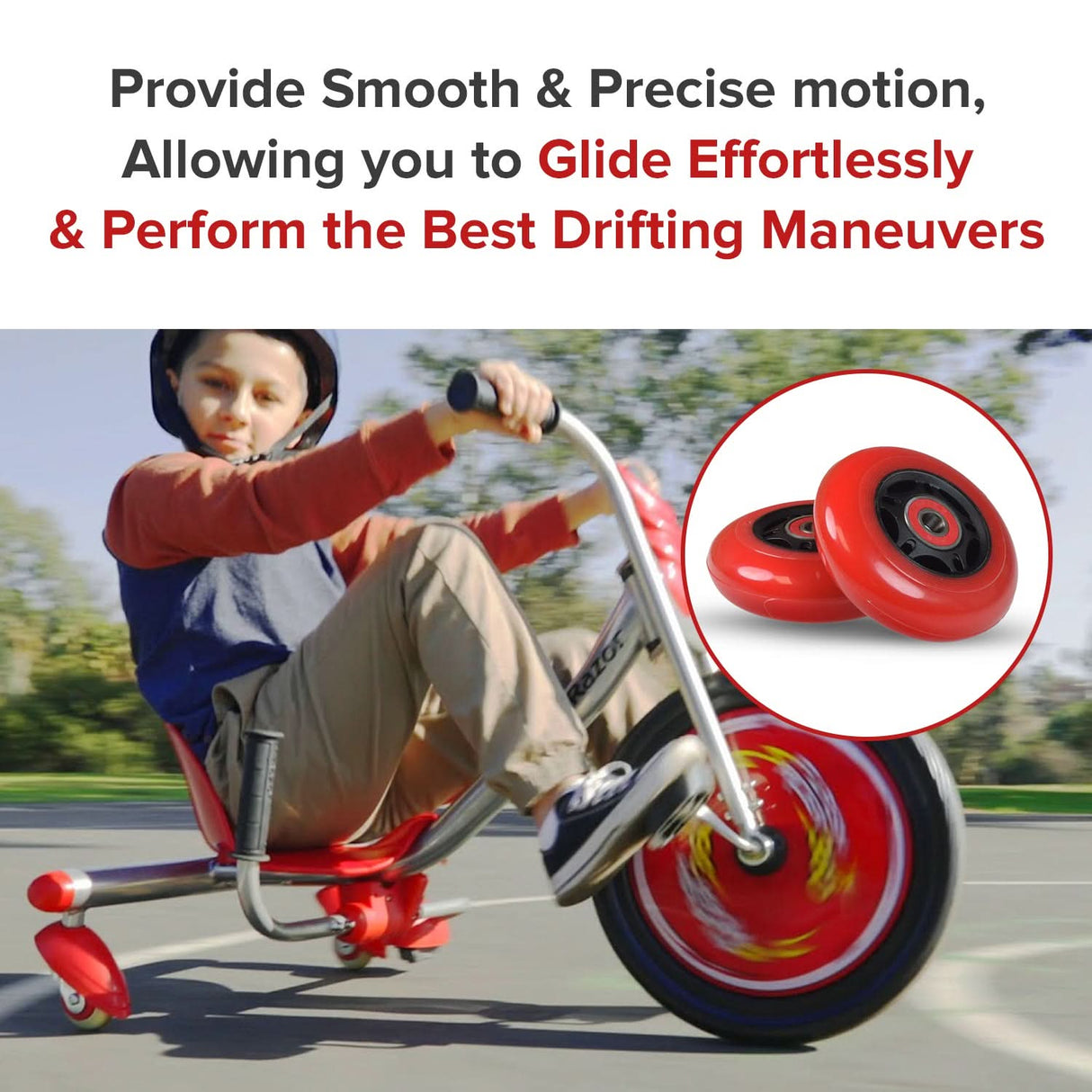 76 mm Wheels for the Razor FlashRider 360 and RipRider 360 (Set of 2)