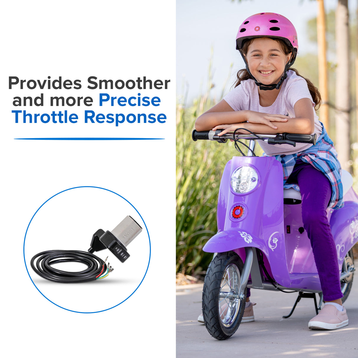 Razor Variable Speed 5-Wire Twist Grip Throttle for Razor Pocket Mod, Versions 8-12