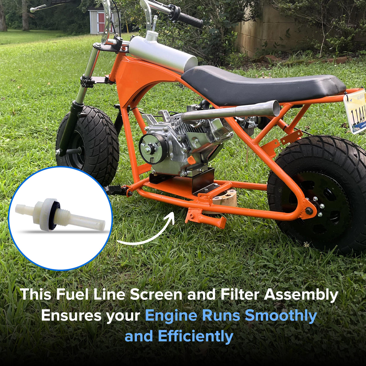 Fuel Tank Line Screen Assembly for Baja & Motovox Mini Bikes