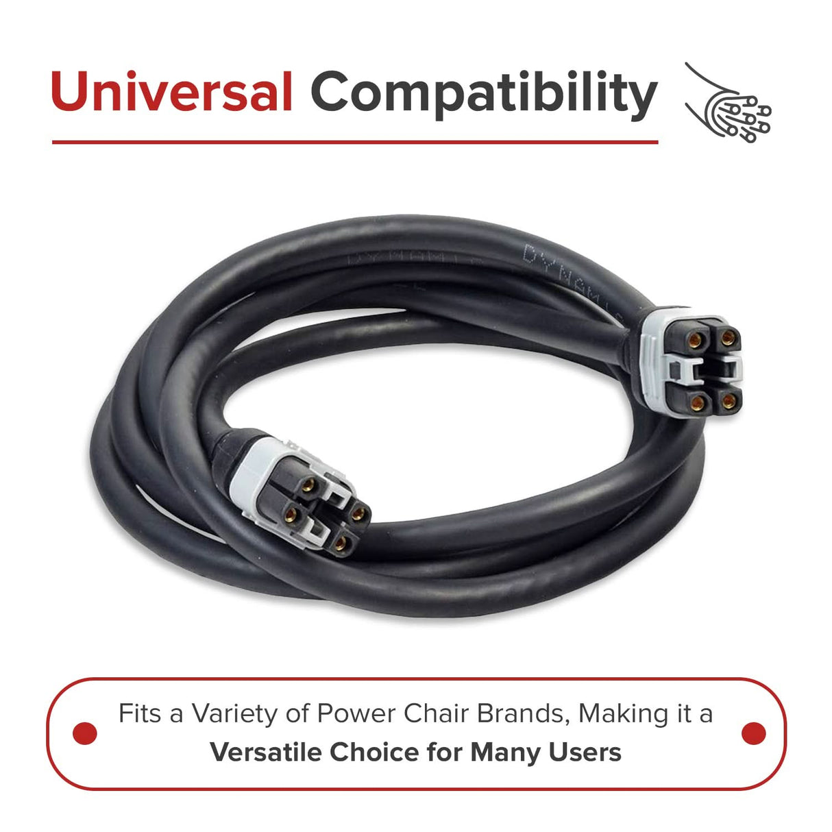 Dynamic Shark Bus Cable for the Golden Technologies Alante and Compass Power Chairs
