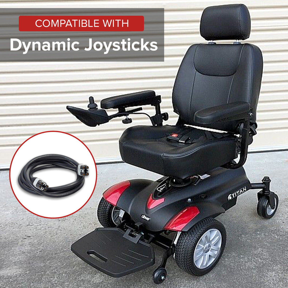 1.5 Meter (60") Bus Cable for Invacare Power Chairs with SPJ+ Joystick Controllers