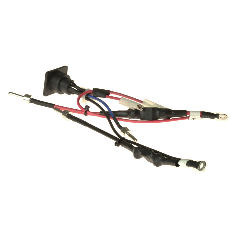 Close-up of several wires in the 17 Amp Electronic Battery Connector for the Pride Go-Go Elite Traveller and Elite Traveller Plus scooters.