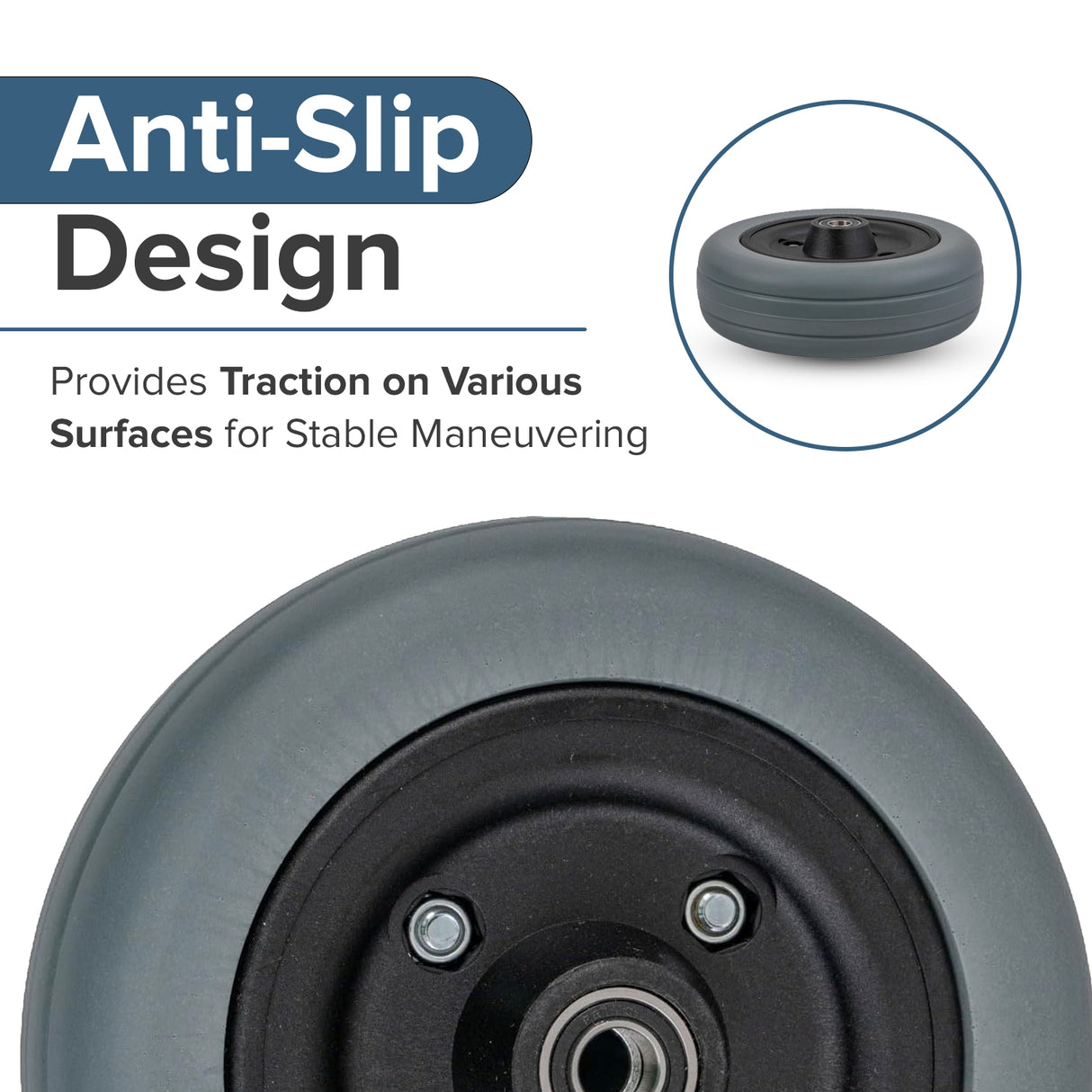 6"x2" Caster Wheel Assembly for Invacare Power Chairs (1122066)