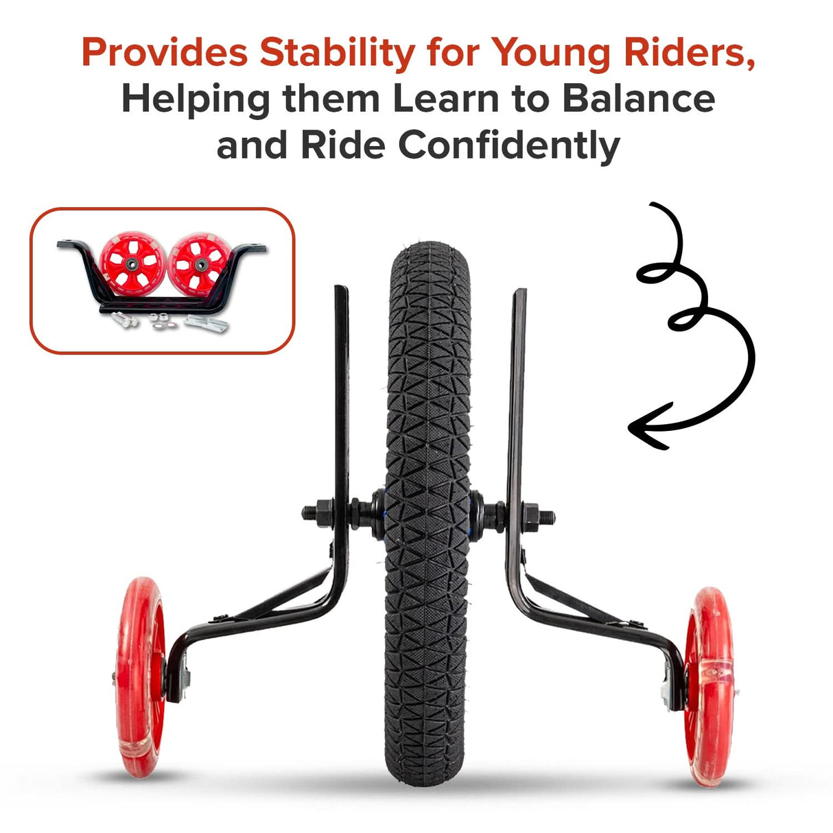 Training Wheels with Brackets & Hardware (Set of 2)