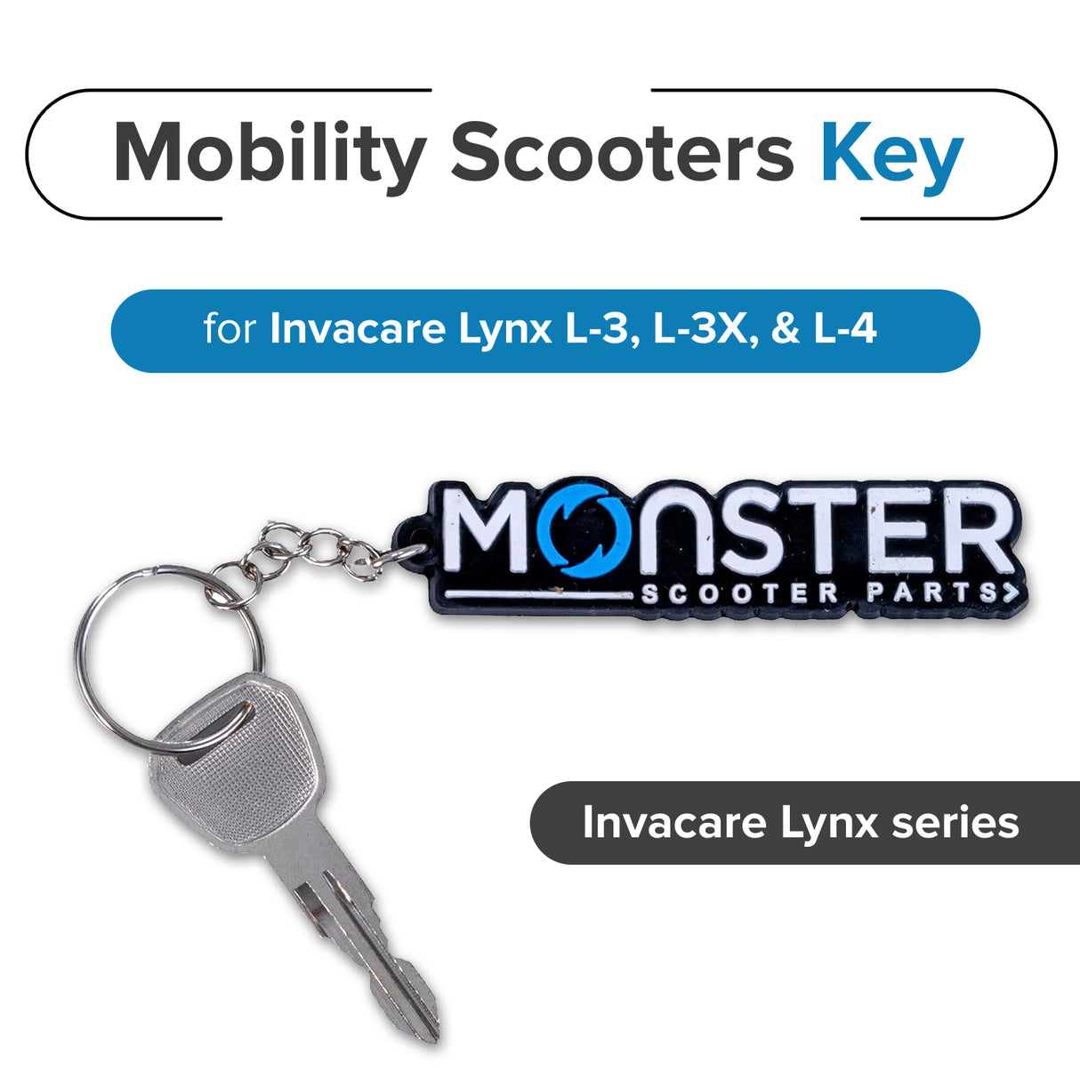 Key for the Invacare Lynx L-3, Lynx L-3X, & Lynx L-4 Mobility Scooters (1144794)